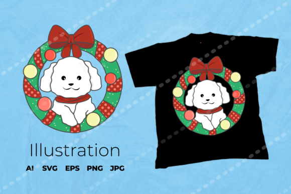 Christmas Dog Illustration Vector Review