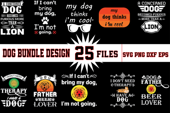 Dog Bundle T‑Shirt Design