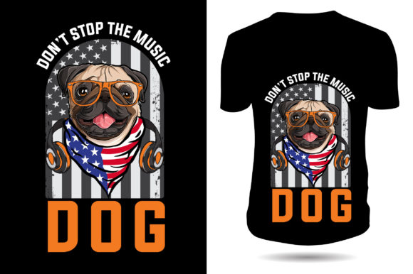 Don t Stop Tho Music Dog Tshirt Design
