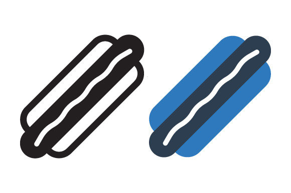Sandwich Icon - Hot Dog Icon: Fast Food Design